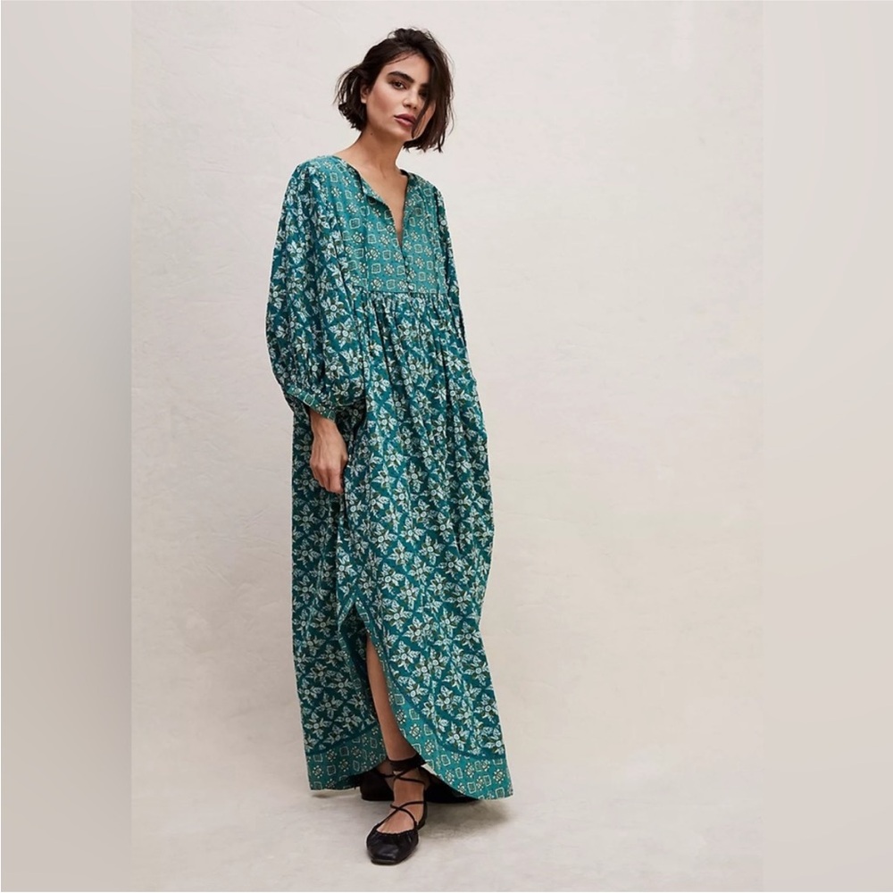 FREE PEOPLE Hazy Maisy Maxi Dress in Forest Combo